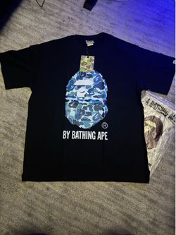Bathing ape (blue on black logo) tee