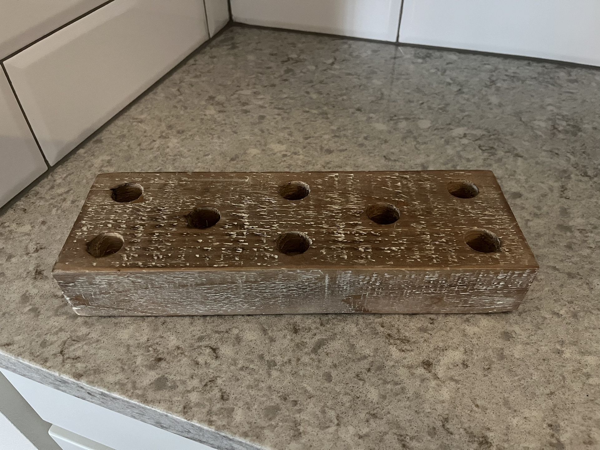 Wood Candle Stick Holder $8