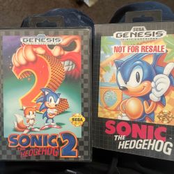 Sonic The Hedgehog 1&2 For Saga Genesis 