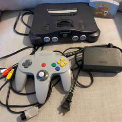 Nintendo 64 N64 Console Bundle w/ OEM Controller, Power Supply, AV Cables & Zelda