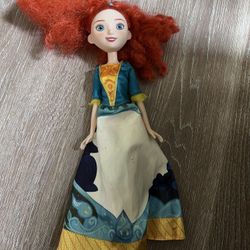 Disney Princess Merida Doll 11", BRAVE, Red hair Blue Dress