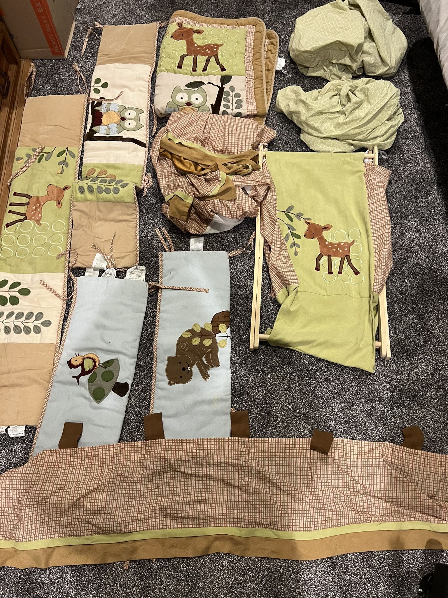 Lambs & Ivy Enchanted Forest Crib Bedding Set theme Nursery set