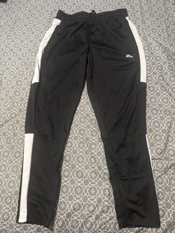 Puma Black Track Pants with White Side Stripe size M