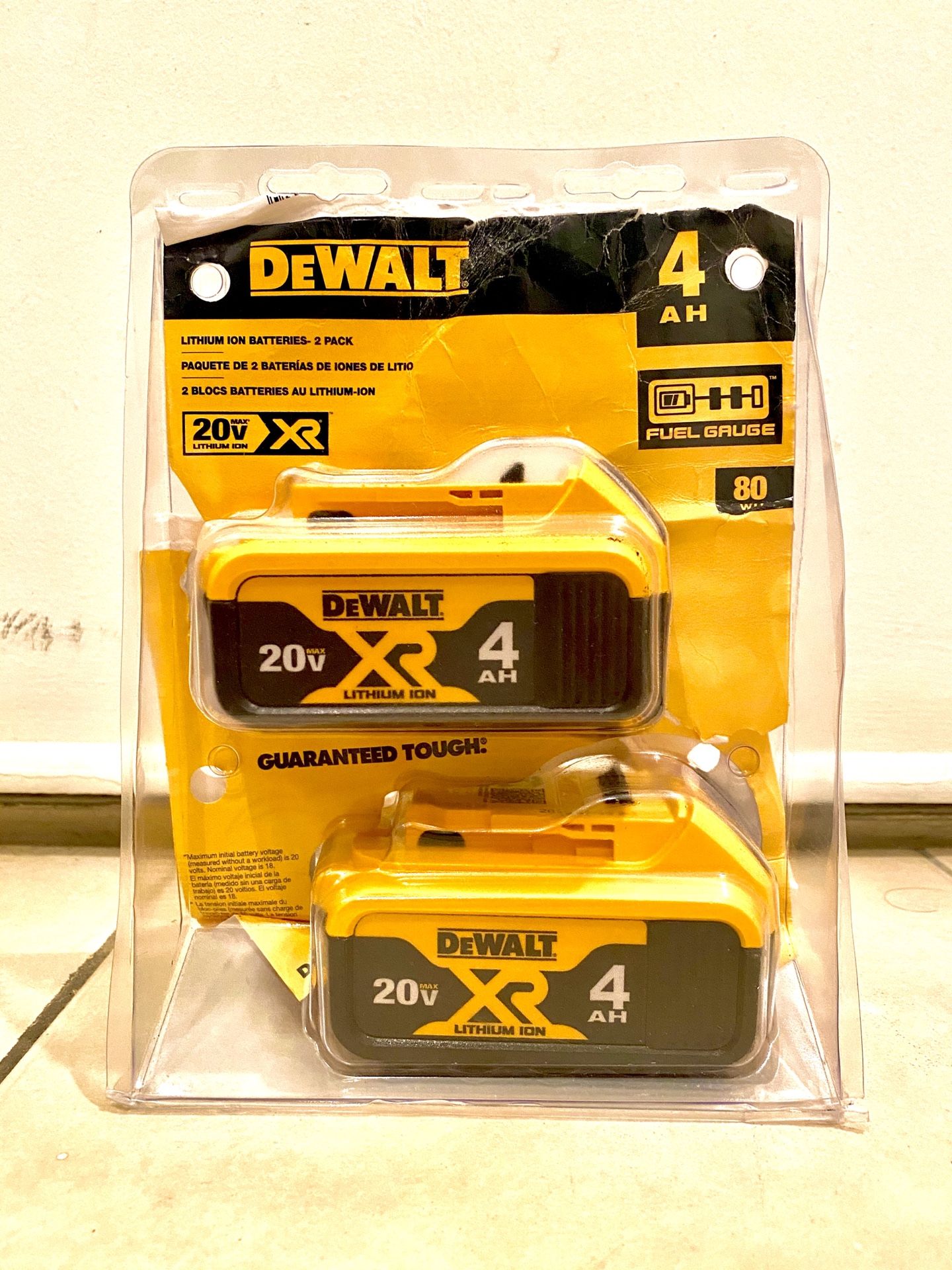 DeWalt 4.0 ah battery 50 each or 90 for both