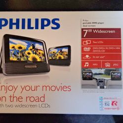 Philips PD7012 7-Inch LCD Dual Screen Portable DVD Player 