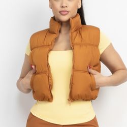 Crop Quilted Vest