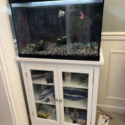 20 Gallon Fish Tank And Stand Cabinet 