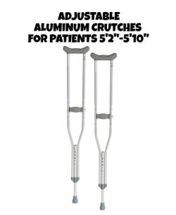 LIKE NEW, ADJUSTABLE/ALUMINUM CRUTCHES 