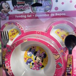 minnie mouse feeding set for baby's/toddlers brand new 