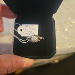 14k Gold 1920 Diamond Ring