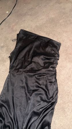 Black silky dress