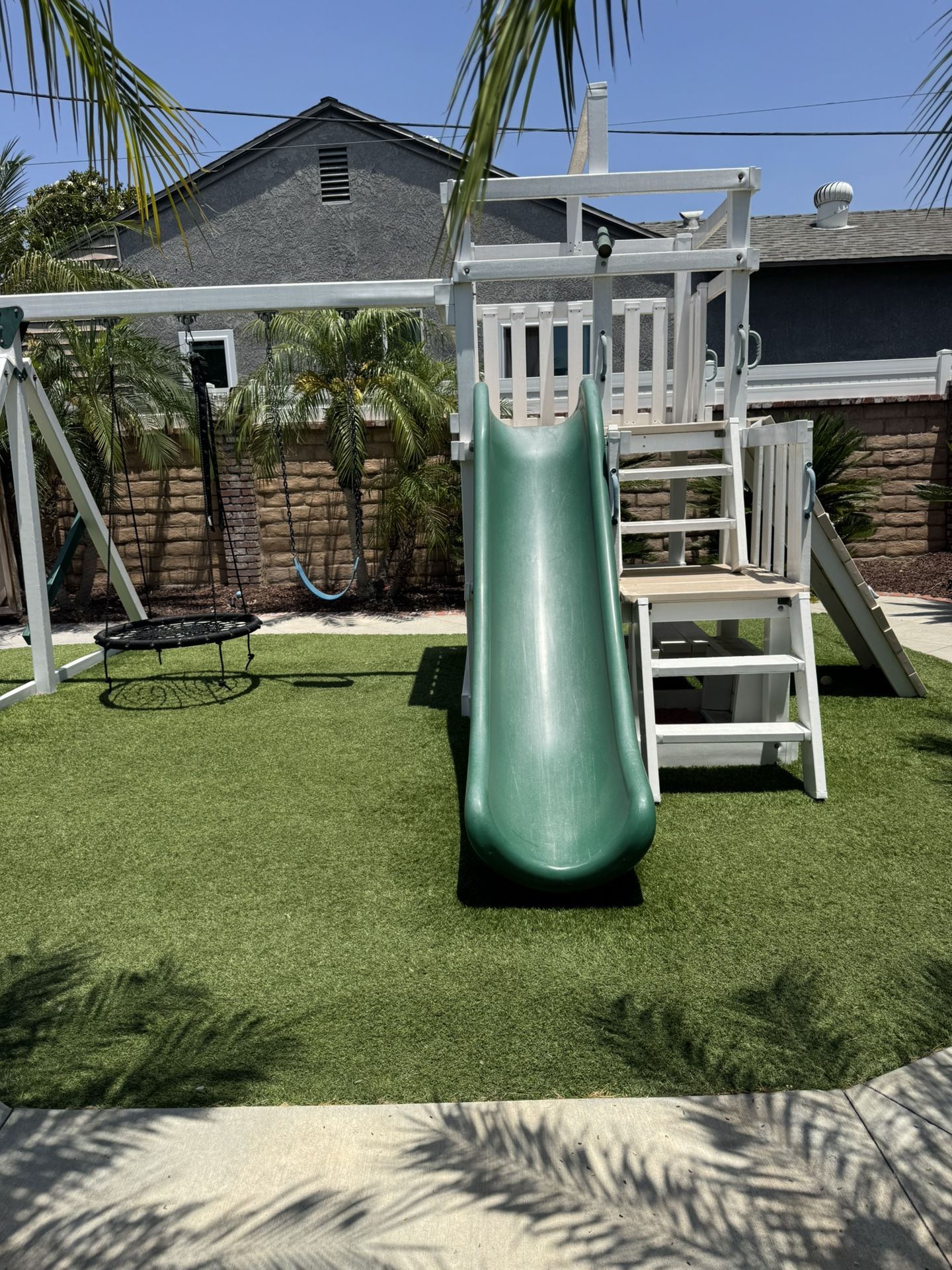 Swing Set Swingset Heavy Duty Vinyl Covered Wood