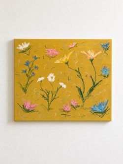 Mustard floral painting
