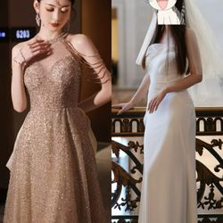 Brand New Evening Gowns & Simple Wedding Dress – Only Worn Once / Never Worn