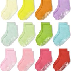 Non-Slip Toddler Socks With Grips Kids Anti Slip Sticky Socks For Infant 1-3T Kids Toddler Slipper Socks