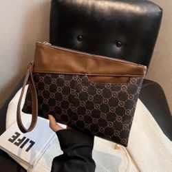 Brand New Luxury Retro Geometric Pattern Clutch Purse Wallet