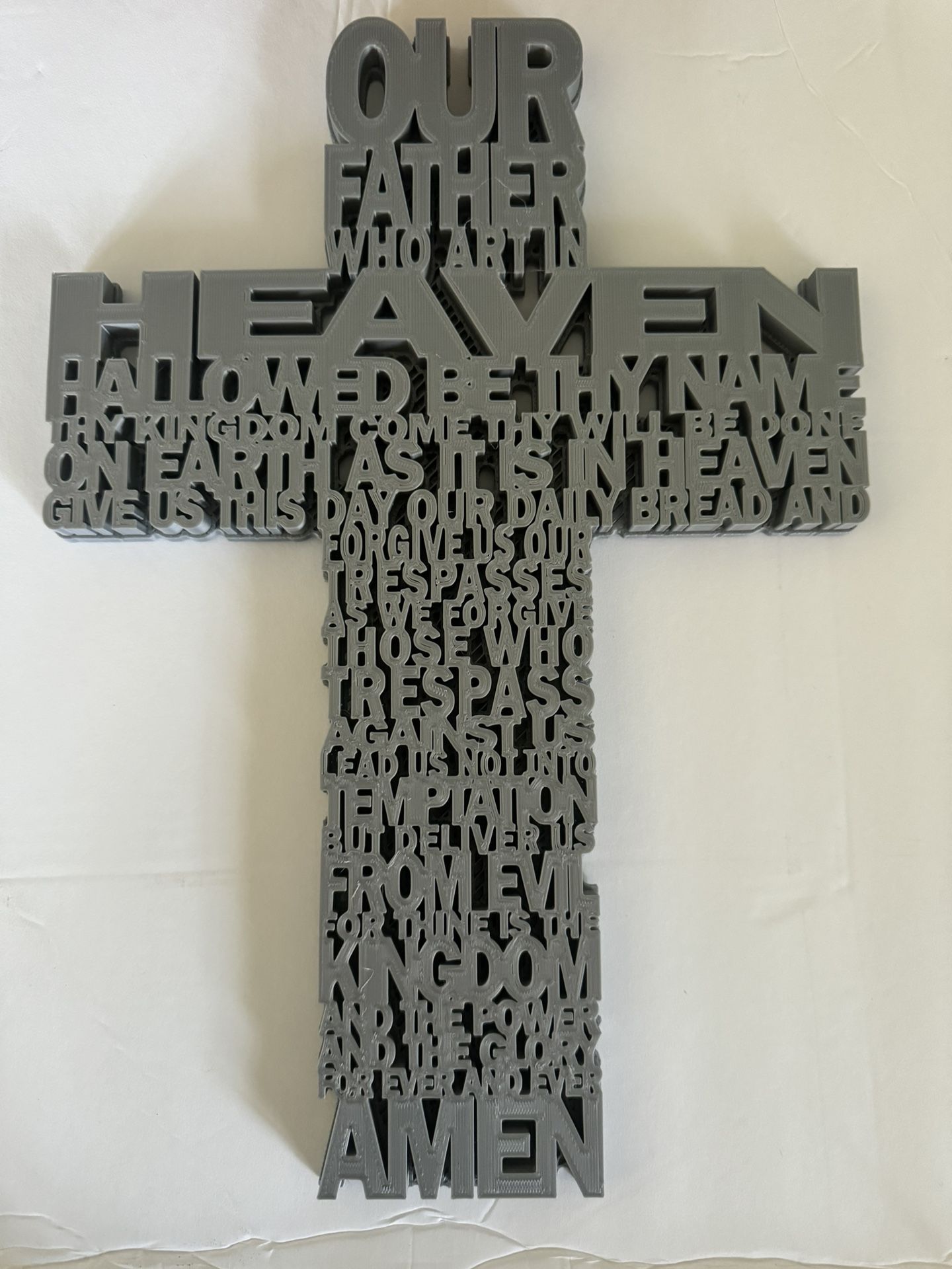 Lord’s Prayer Cross 13 1/2” Tall