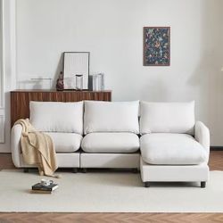White San Sectional 