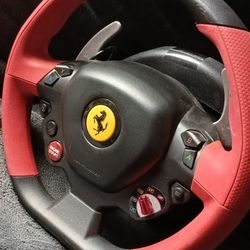 Thrustmaster - Ferrari 458 Spider Racing Wheel for Xbox One - Black/Red/Yellow