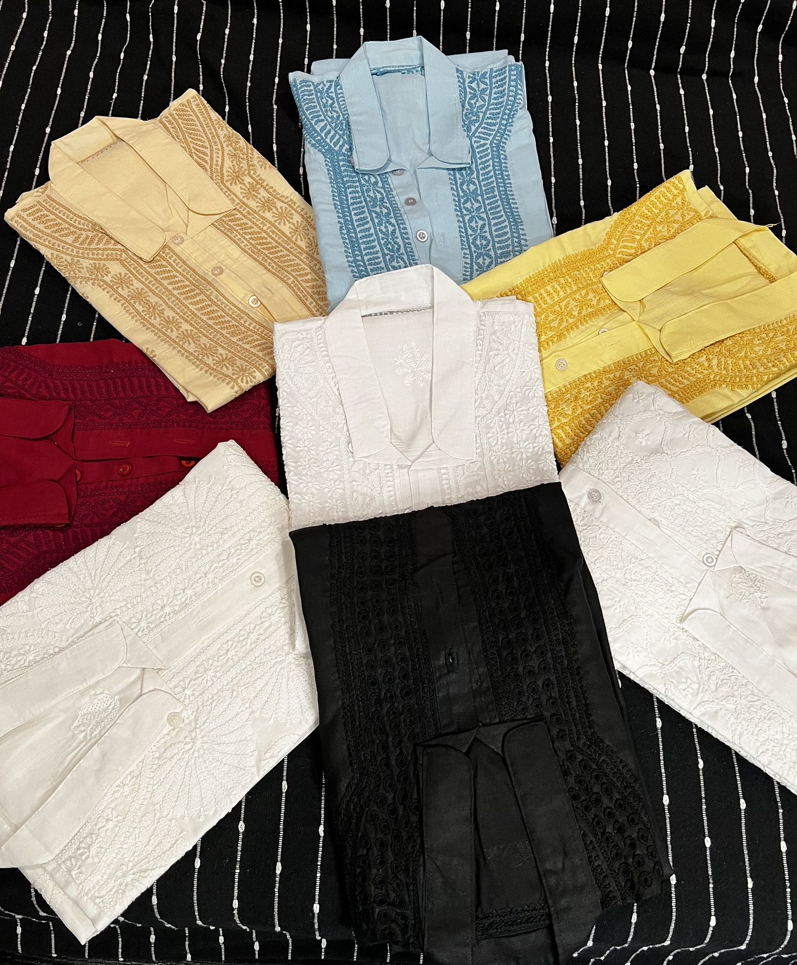 Diwali SALE - Men’s HandCrafted Cotton Chickankari Kurtas 