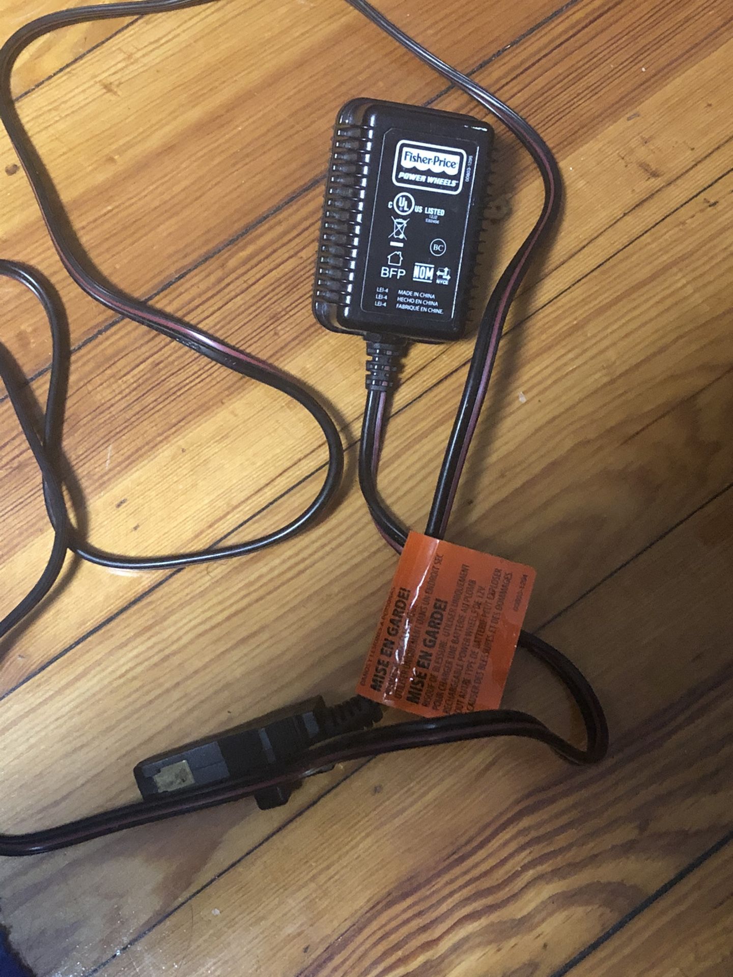 Fisher price power wheel charger
