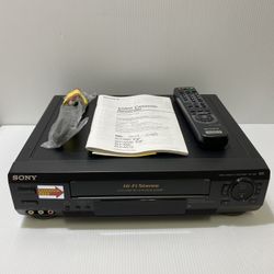 Sony SLV-N50 VCR VHS Player Recorder TESTED w/OEM Remote And Manual