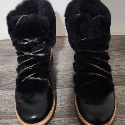 INC Womens Fur Boots Size 8.5 