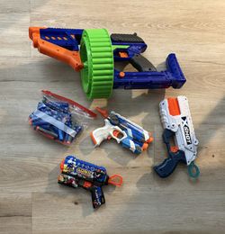 LOT Of 4 Two XShot one Nerf Blasters Shotgun & Nerf Gun & Some Ammo
