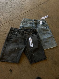 purple jorts brand new