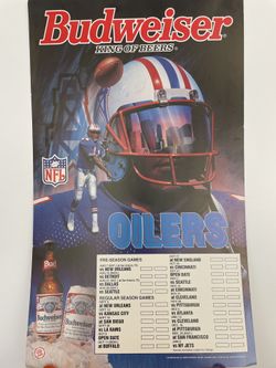 1993 Houston Oilers Budweiser Poster