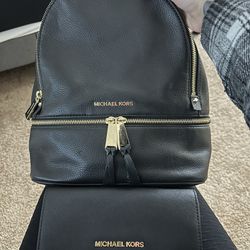 Michael Kors Backpack And Wallet Gold Hardware 