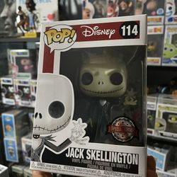 Disney Jack Skellington With Snowflake Hot Topic Exclusive Funko Pop