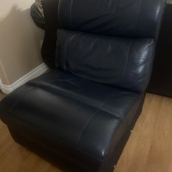 Black Leater 1PC Couch Seat
