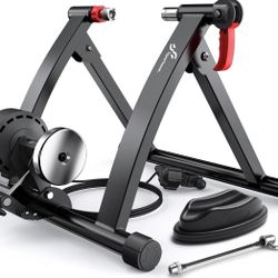 Sportneer Bike Trainer - Magnetic Stationary Bike Stand for 26-28" & 700C Wheels - Adjustable 6 Level Resistance Bike Trainer Stand for Indoor Riding 