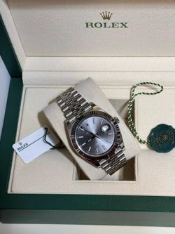 Rolex Datejust 41 126334 Slate Grey Fluted Jubilee NEW 2024 COMPLETE FULL SET