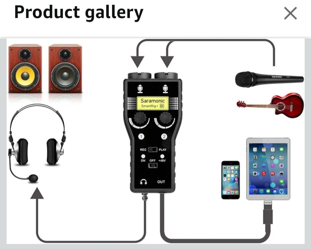 Lightning Microphone Preamp Compatible with iPhone