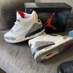 Jordan 3 White Cements Size 11 New