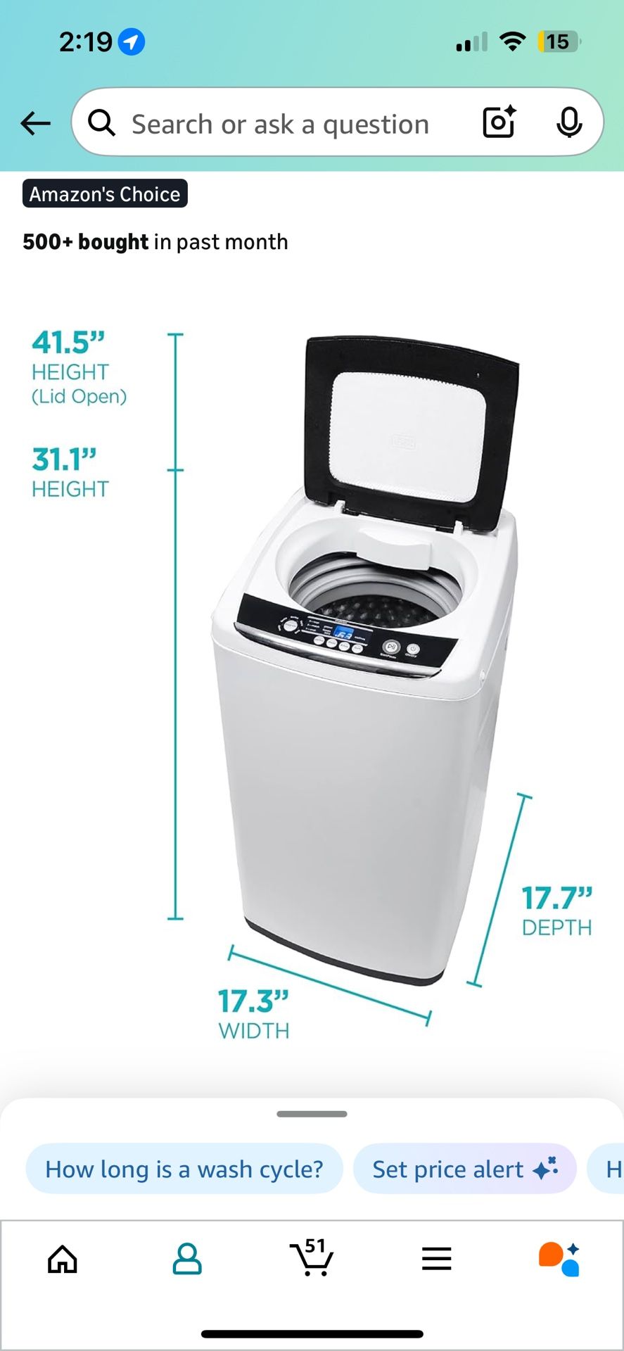 Black + Decker Portable Washer