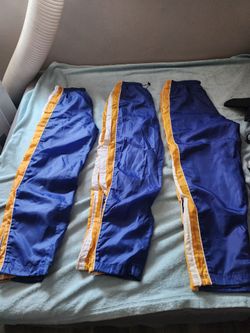 Gtm Sportswear Windbreaker Track Pants (Blue, Yellow, White)
