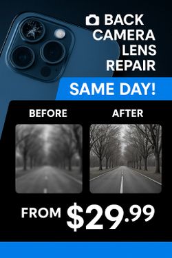 📷 Back Camera Lens Cracked? GET IT REPLACED SAME DAY! 🛠️