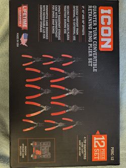 New Icon Quarter Turn Convertible Retaining Ring Pliers Set $150 In store Asking 100$