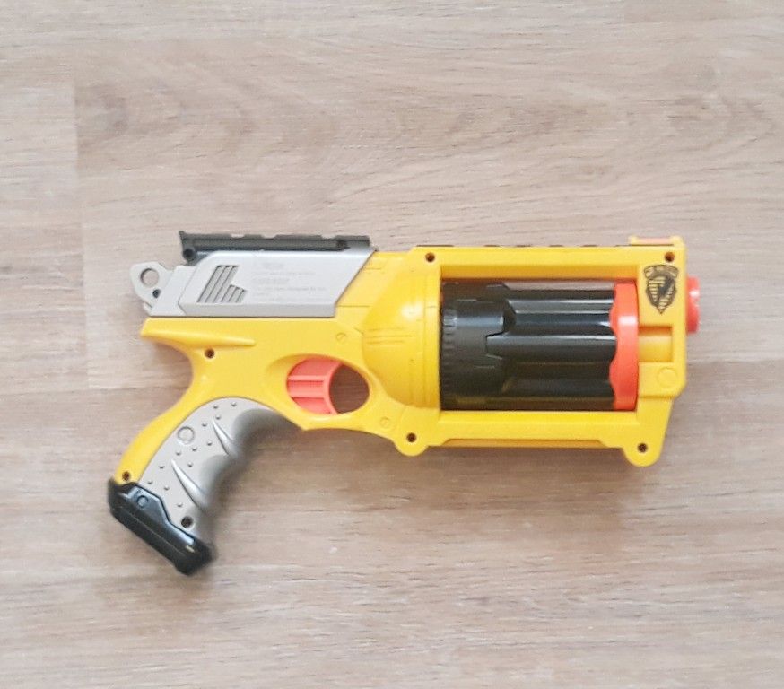 NERF N Strike Maverick Rev-6 Blaster Toy - Yellow