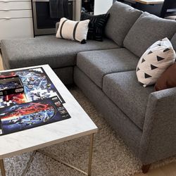 Santana Graphite Sofa with Reversible Chaise