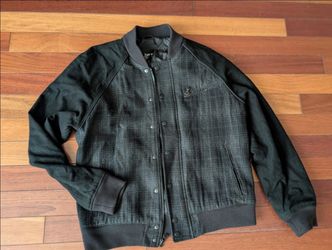 Bar III wool blend varsity bomber jacket men L (fit like M?)