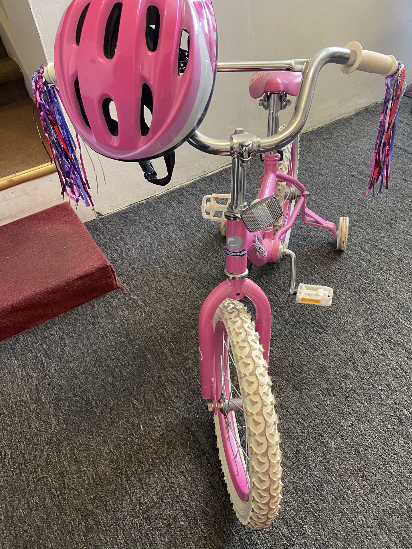 Kids Girls Bike With Small Helmet