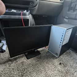 Hp Pavilion Desktop Computer And Screen