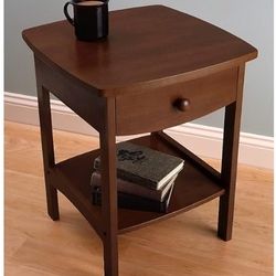 Wood Curved End Table  20.00