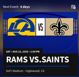 Rams vs Saints @Sofi Stadiun