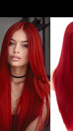 Red or gray ombré new synthetic hair cap classic new