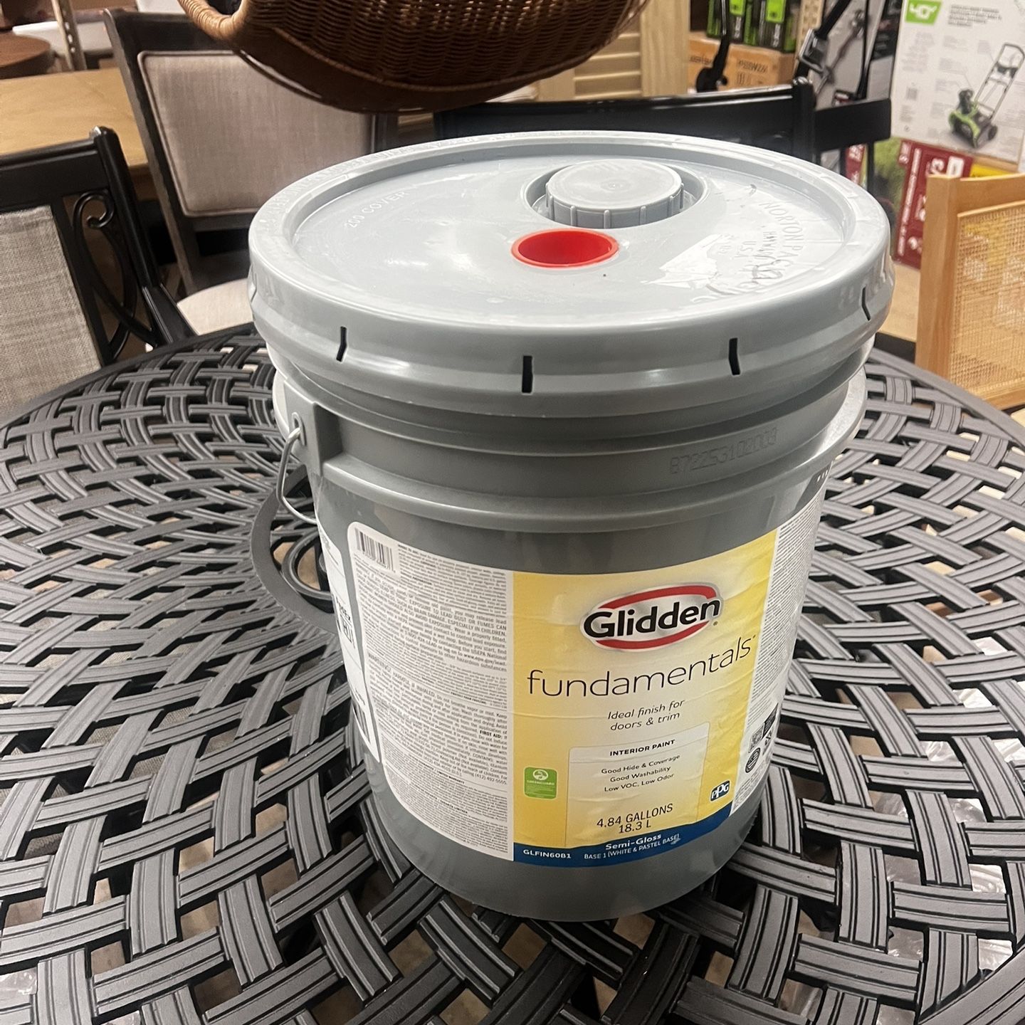 Glidden Fundamentals Tintable Base Semi-Gloss Interior Paint, 5 Gallon ...